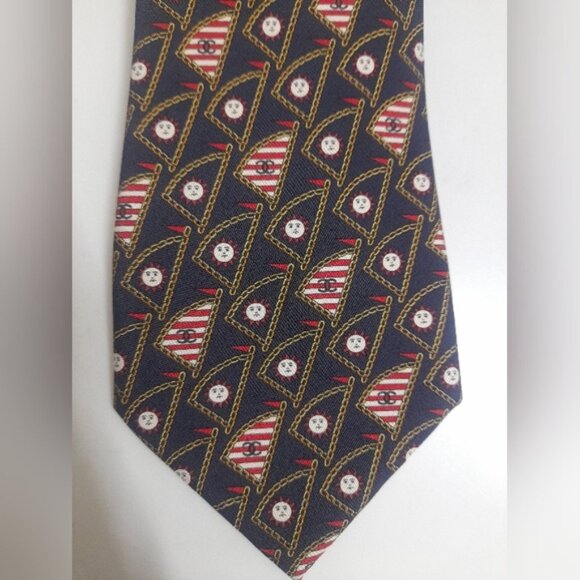 CHANEL Elegant Silk Sail & Sun Tie Twilly - Picture 4 of 10